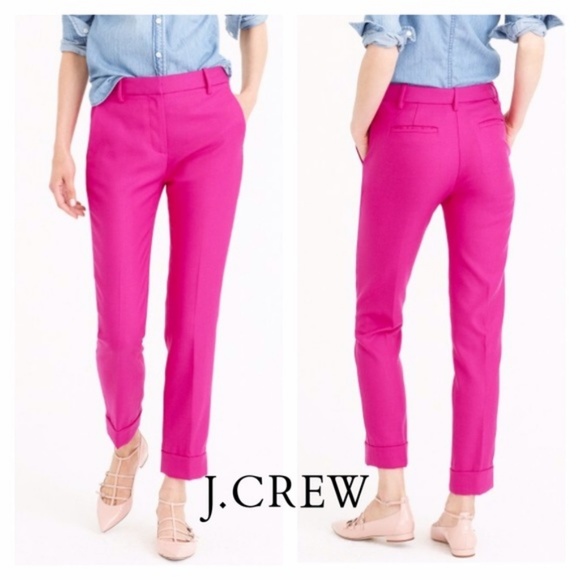 Hot Pink Rhodes Pant In Italian Wool 